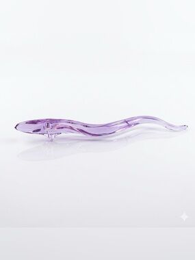 Miloslav Janků Železný Brod Sklo Neodymium Glass Eel Pink Purple Sculpture ZBS